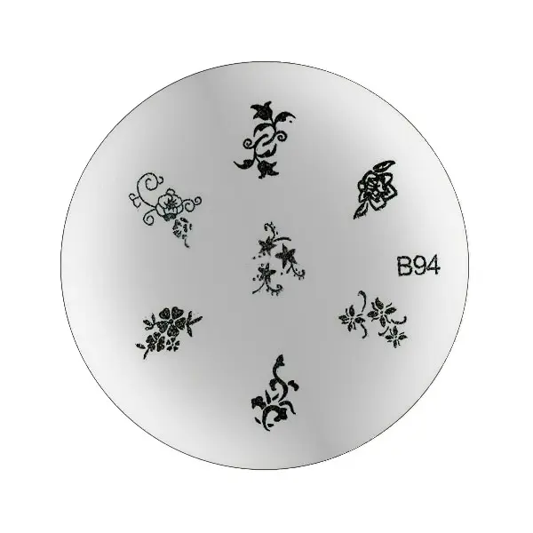 Cvetlična šablona za okrasno štempljanje nohtov B94