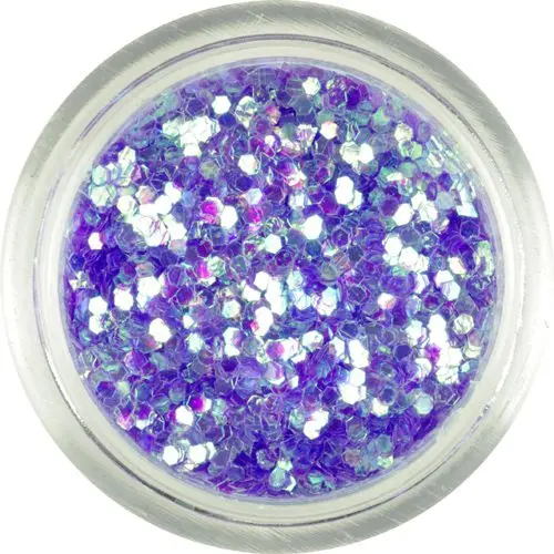 Šestkotni konfeti z bisernim učinkom, 1 mm - svetlo vijolični