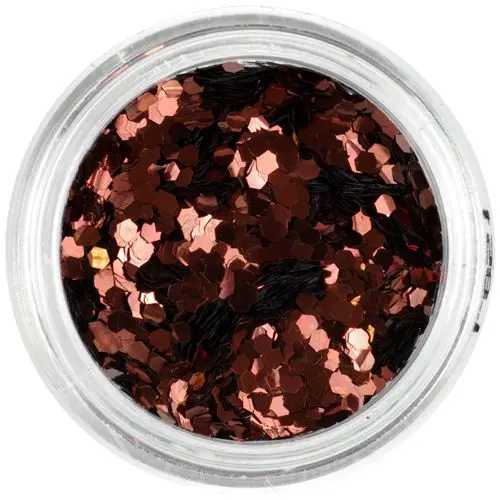 Šestkotni konfeti, 1 mm - bakreno rjavi