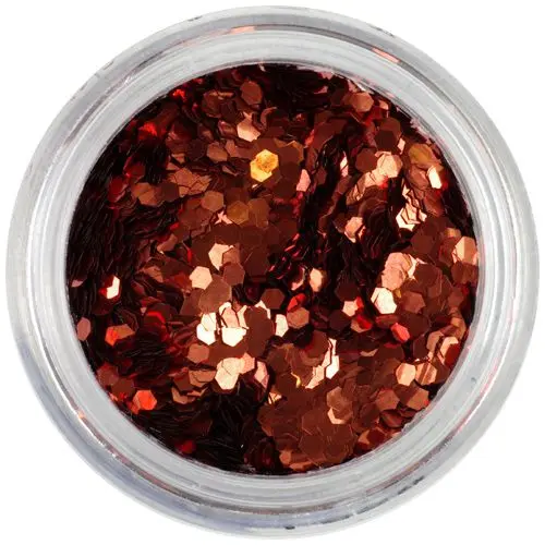 Šestkotni konfeti, 1 mm - svetlo bakreno rjavi