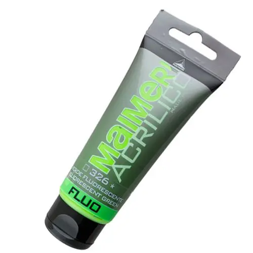 Akrilna barva Polycolor - FLUO - Fluorescent Green, 75 ml
