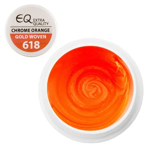 UV-gel Extra Quality - 618 Gold Woven – Chrome Orange 5g
