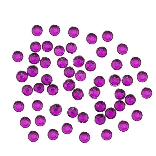 Okrogli kamenčki 2 mm - vijolični, 90 kos