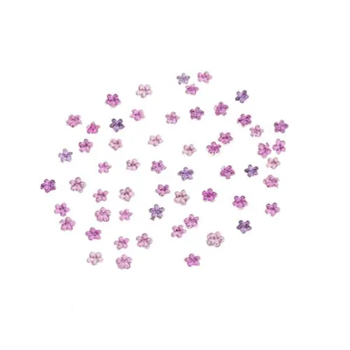 Vijolični okrasni kamenčki, rožice 50 kos