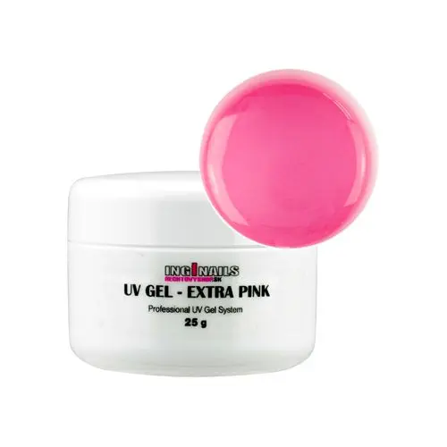 UV gel Inginails - svetlo rožnat enofazni Gel Extra Pink, 25g