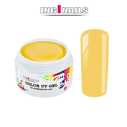 4D-gel Inginails za okraševanje nohtov - pastelno rumen 5 g