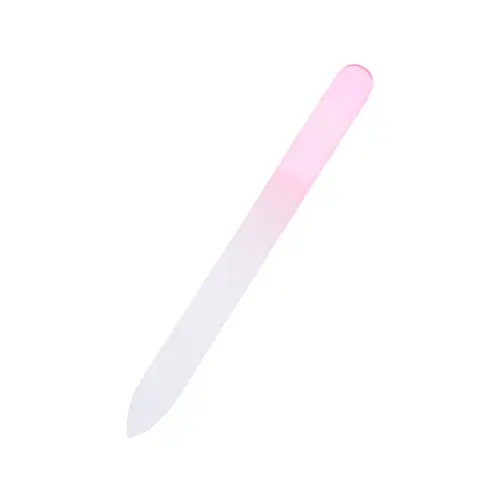 Steklena pilica za nohte - rožnata, mala