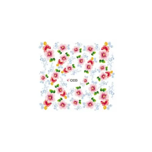 Vodne nalepke s cvetličnim motivom – C033