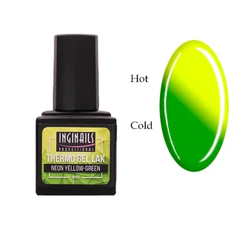 Barvni termo gel lak Inginails Professional - Neon Yellow-Green