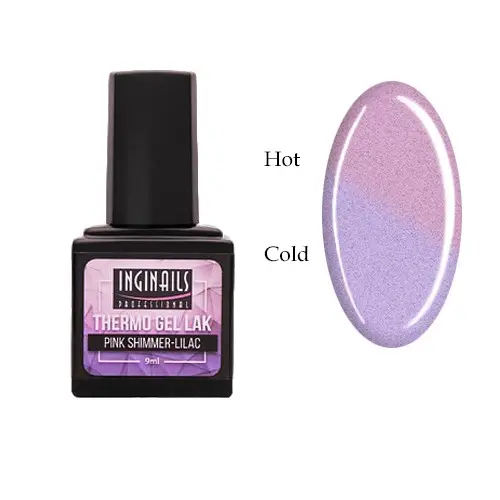 Barvni termo gel lak Inginails Professional - Pink Shimmer-Lilac