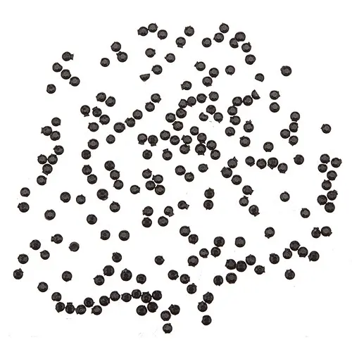 Okraski za nohte 1,5 mm - 20 ks okroglih kamenčkov v vrečki, črni