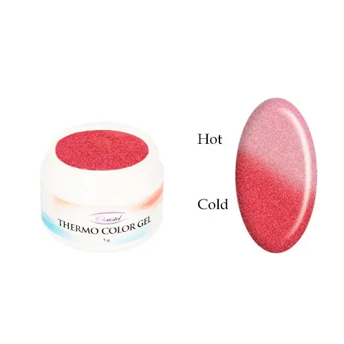 Barvni termo gel - RED GLITTER/ROSE GLITTER, 5g