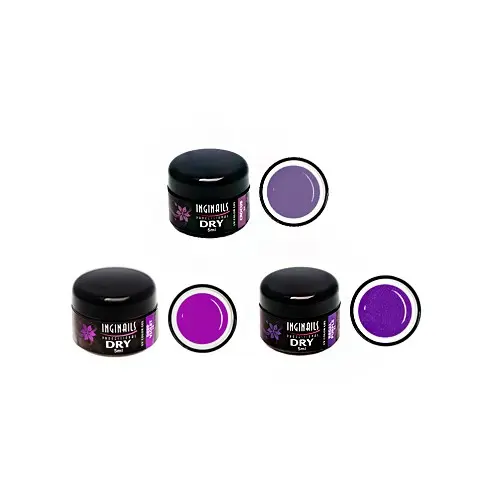 Komplet Purple - barvni geli DRY - 3 ks