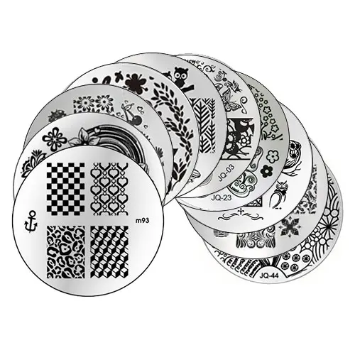 KOMPLET št. 3: 10ks šablon za okraševanje nohtov