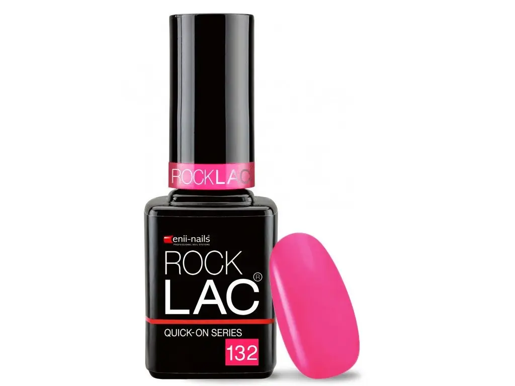 RockLac 132 - neonsko rožnat z bleščicami, 11ml