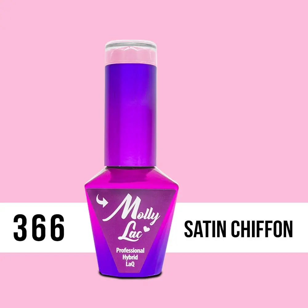 MOLLY LAC UV/LED gel lak Silk Cotton - Satin Chiffon 366, 10ml