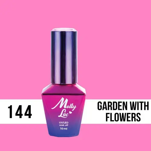 MOLLY LAC UV/LED gel lak Flamingo - Garden With Flowers 144, 10ml