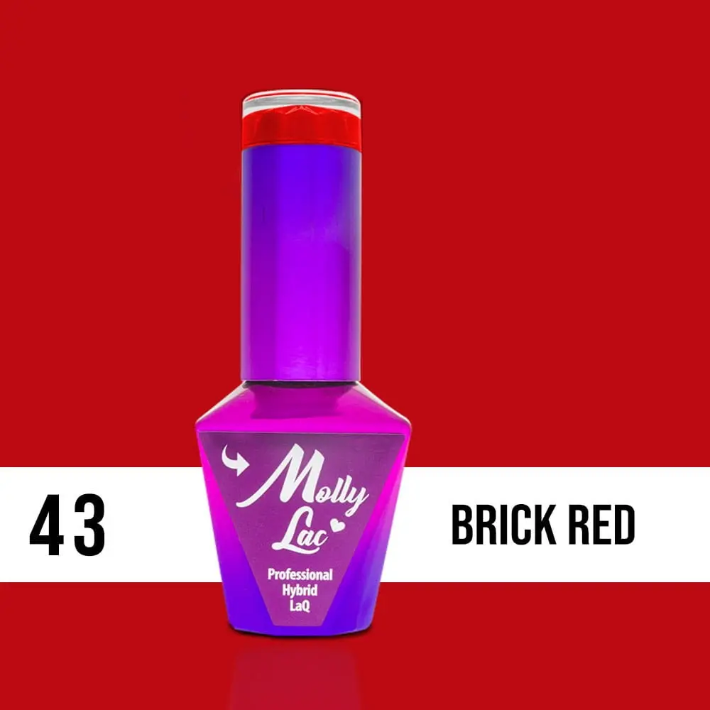 MOLLY LAC UV/LED gel lak Elite Women - Brick Red 43, 10ml