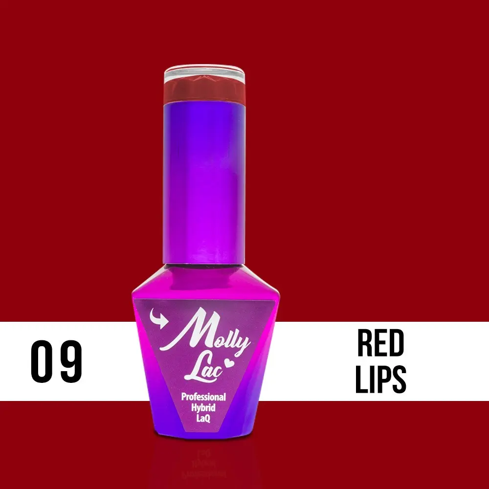 MOLLY LAC UV/LED gel lak Glamour Women - Red Lips 09, 10ml