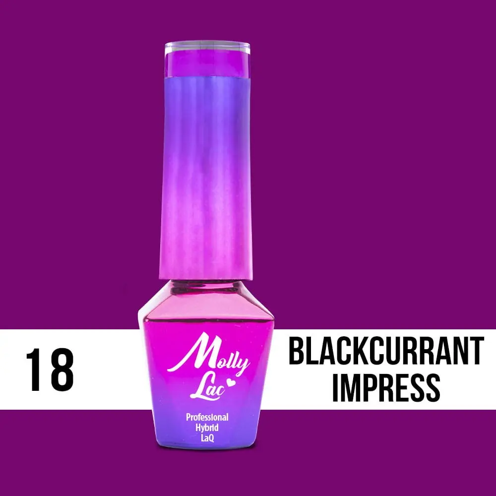 MOLLY LAC UV/LED gel lak Cocktails and Drinks - Blackcurrant Impress 18, 5ml