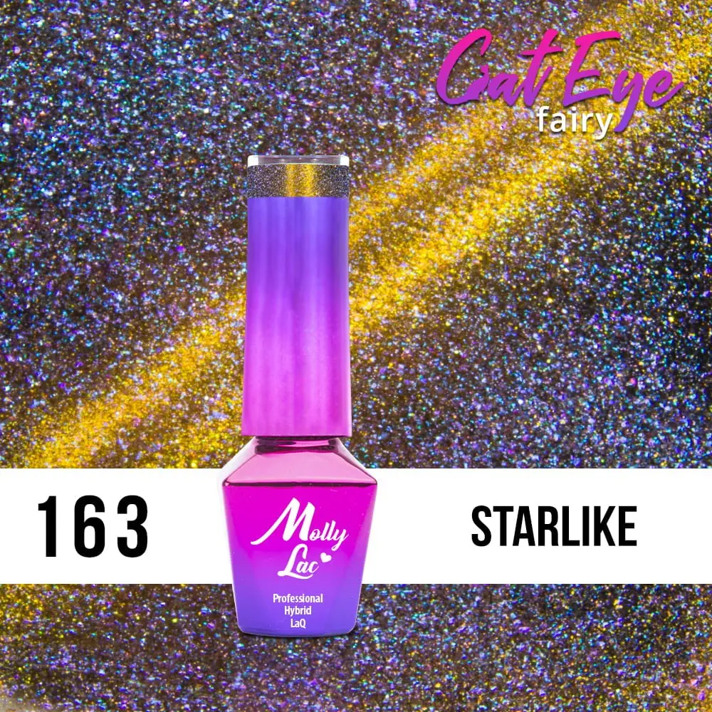 MOLLY LAC UV/LED gel lak Cat Eye Fairy - Starlike 163, 5ml