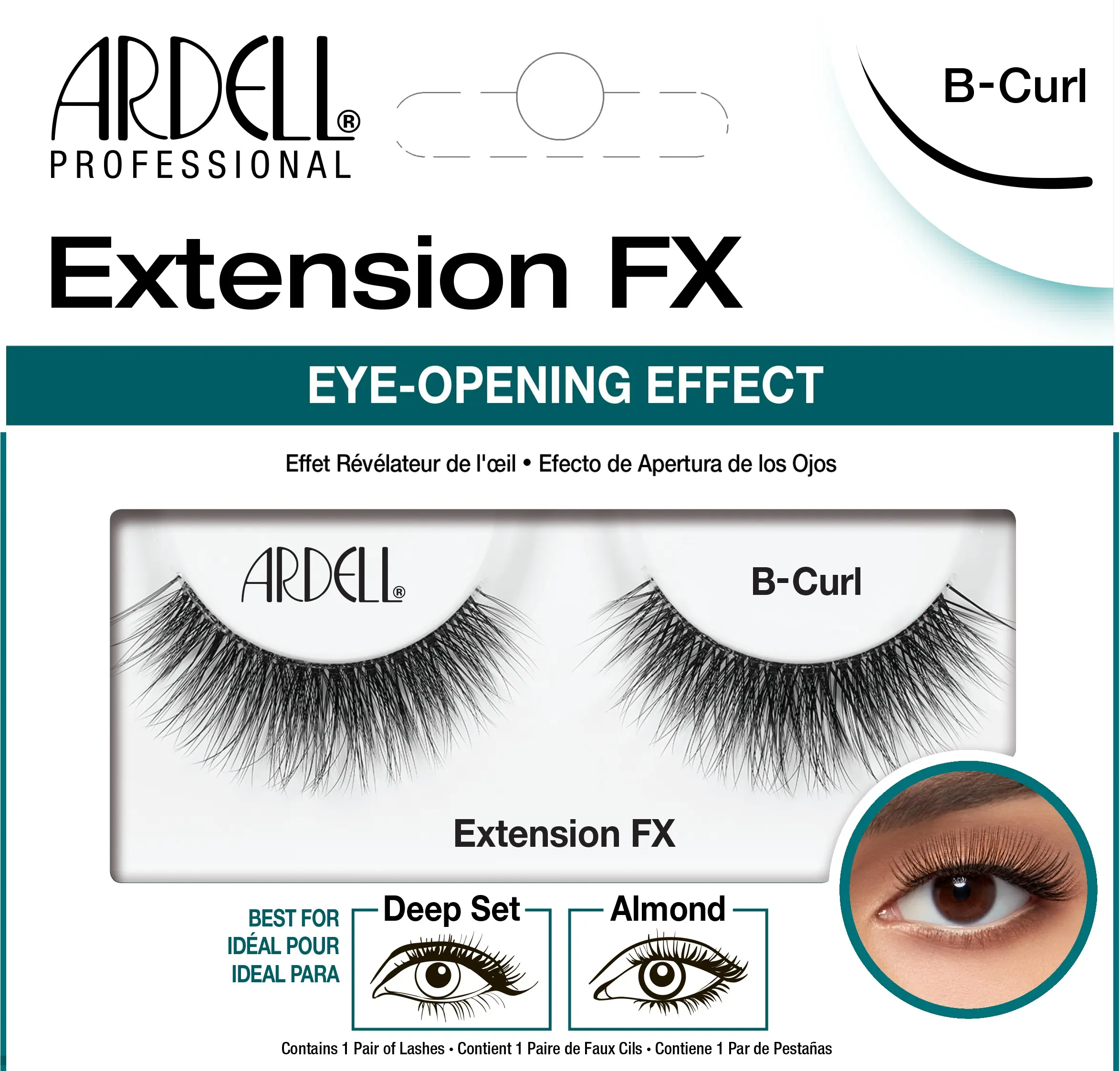 Trepalnice Ardell 3D Extension FX - B Curl