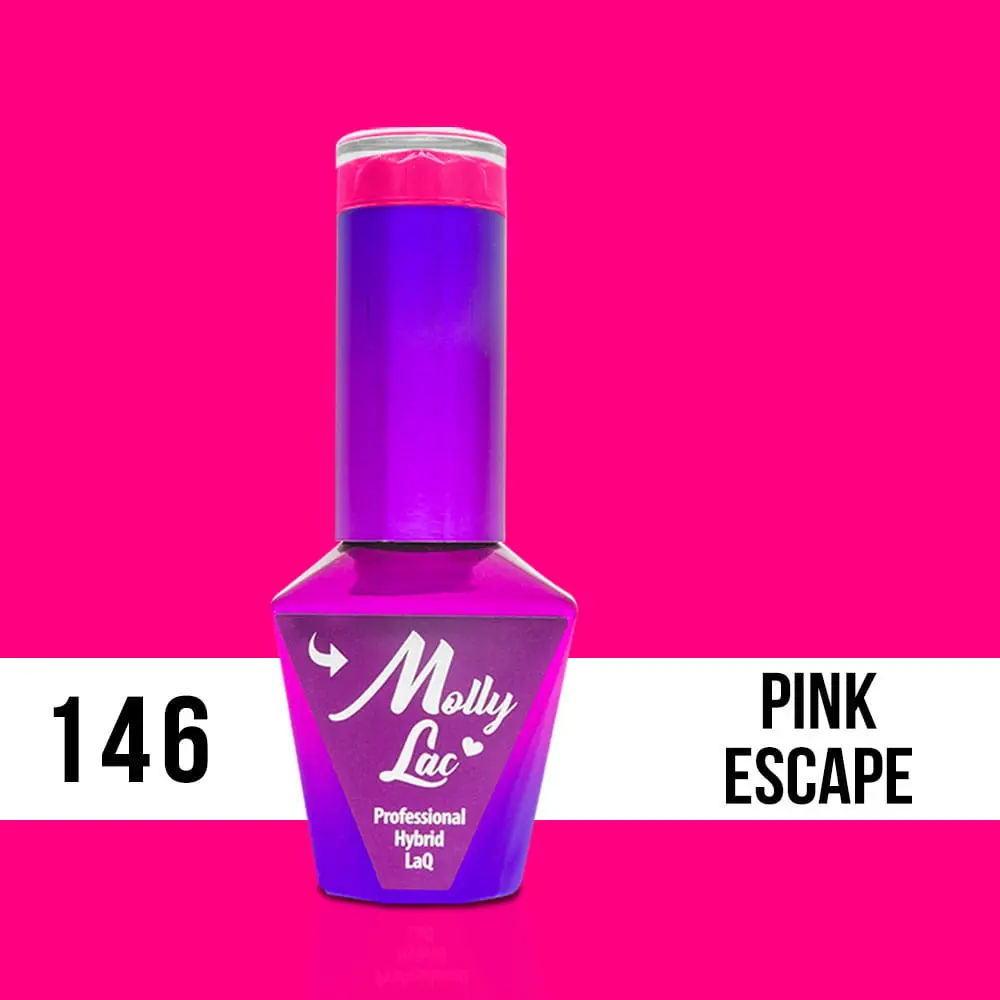 Gel lak MOLLY LAC UV/LED Flamingo - Pink Escape 146, 10ml