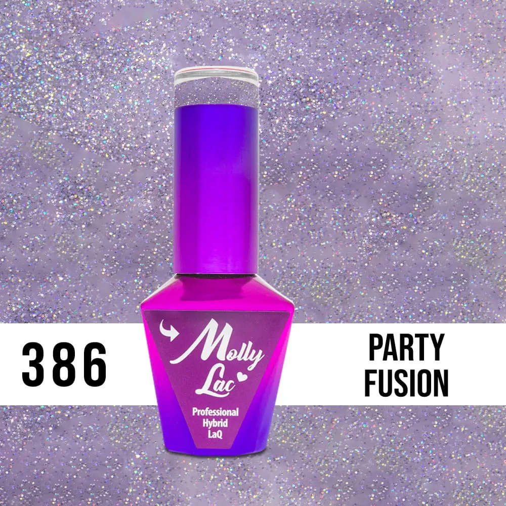 MOLLY LAK UV/LED gel lak za nohte Poročne sanje in Champagne  - Party Fusion 386, 10ml
