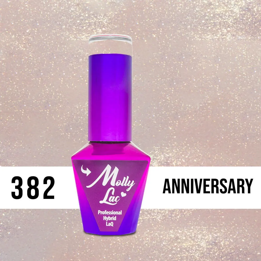 MOLLY LAK UV/LED gel lak za nohte Poročne sanje in Champagne  - Anniversary 382, 10ml