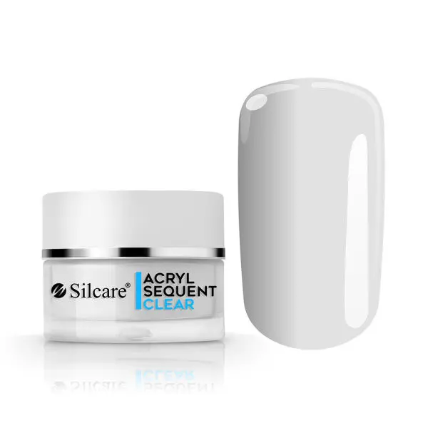 Akrilni prah Silcare Sequent Acryl – prozoren, 12g	