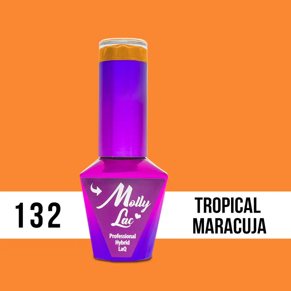MOLLY LAC UV/LED gel lak Bubble Tea -  Tropical Maracuja 132, 10 ml