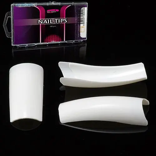 Umetne nohtne konice (mešane 1-10) - Royal Salon French White, 100 kosov v škatli