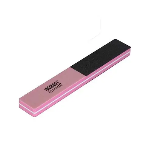 Inginails Professional Penasta pilica za nohte v roza-črni barvi - 4-stranska, 100/180/240/320