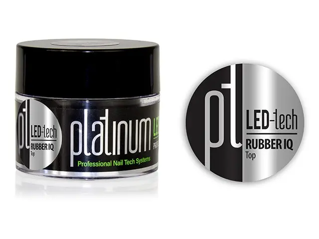 Platinum LED-tech Rubber IQ gradilni gel za nohte – Top, 40 g