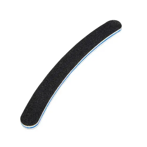 Belo-črna pilica za nohte z modro sredino – banana 80/100