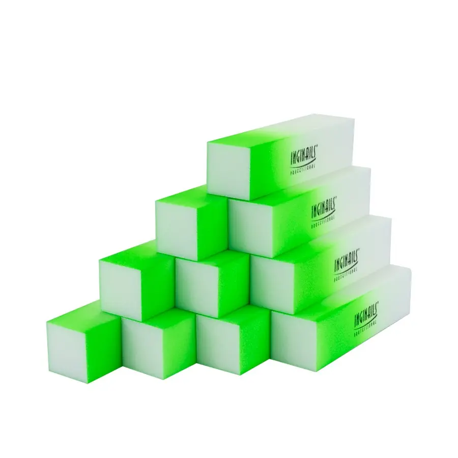 Inginails Professional Blok – zelen ombre, 120/120 – 4-stranski