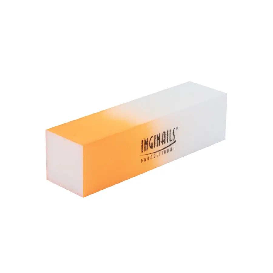 Inginails Professional Blok – oranžen ombre, 120/120 – 4-stranski
