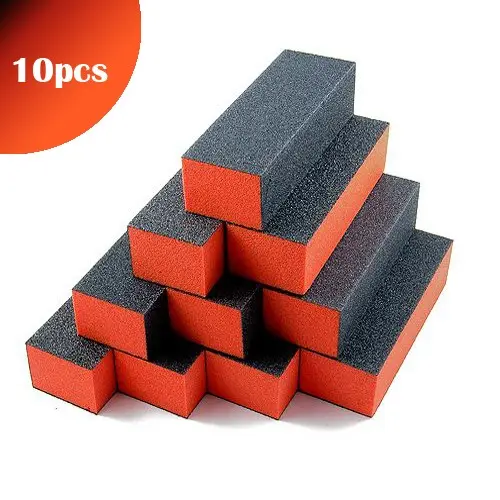 10 kos - Inginails Tristranski oranžen in črn polirni blok 100/100