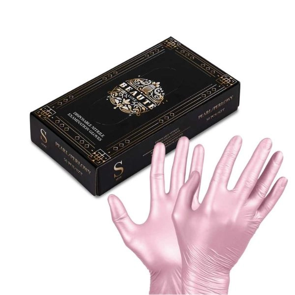 Rokavice za enkratno uporabo rožnate barve  S/50 ks