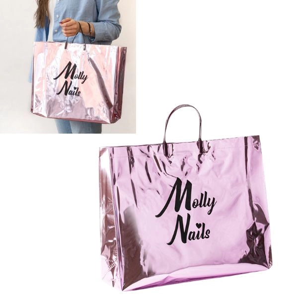 Torbica Molly Nails, svetleče roza