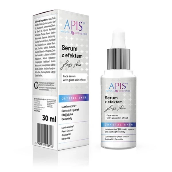 Serum za obraz Apis z učinkom Glass Skin – Crystal Skin, 30 ml