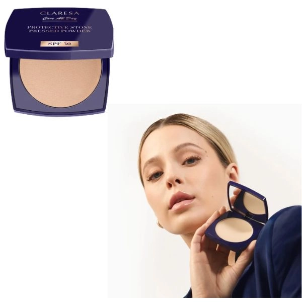 Claresa Protective Stone Pressed Powder SPF 30, 10g