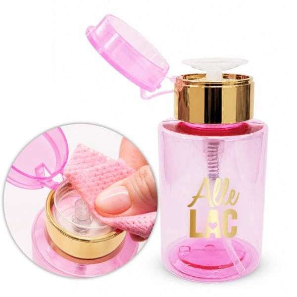 AlleLac Dozirnik tekočine s črpalko, rožnat, 200 ml