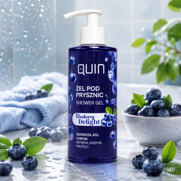 QUIN Shower gel Fruit Line - Blueberry Delight, 260ml