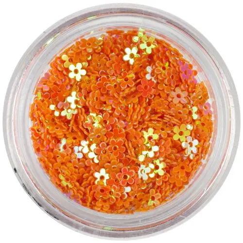 Oranžne rožice - barvit odsev