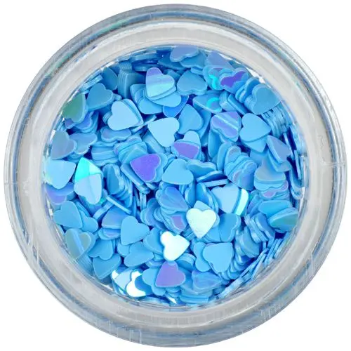 Nail art konfeti - modri srčki