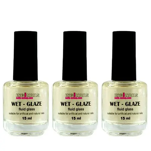 3x Wet Glaze - tekoče steklo Inginails 15ml