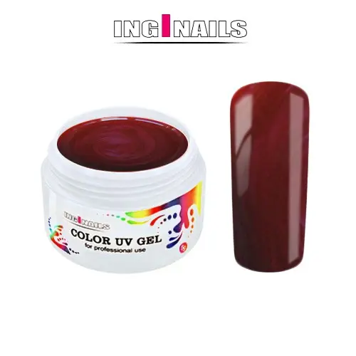 Barvni UV gel Inginails - Metal Red, 5g