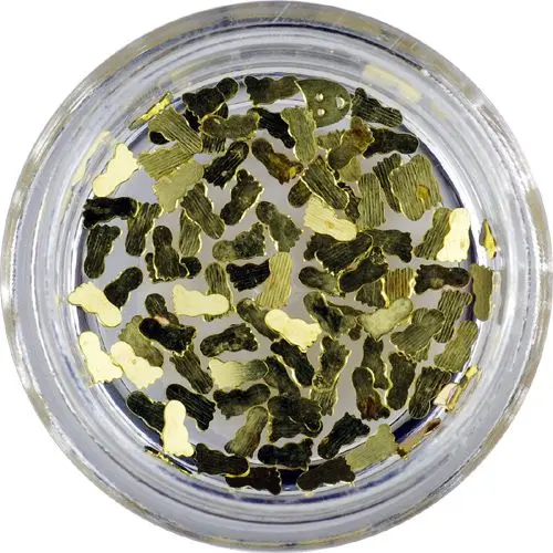 Kovinski okraski za nohte - miniaturna stopala