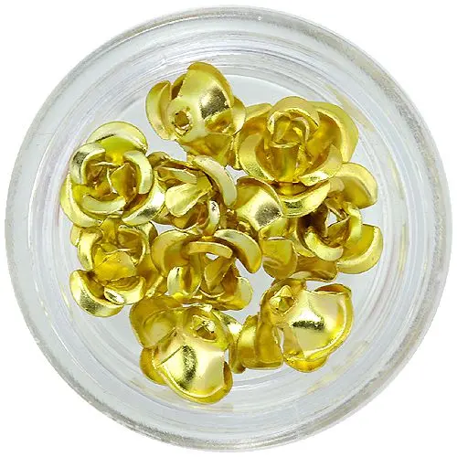 Zlate keramične vrtnice, 10 kosov